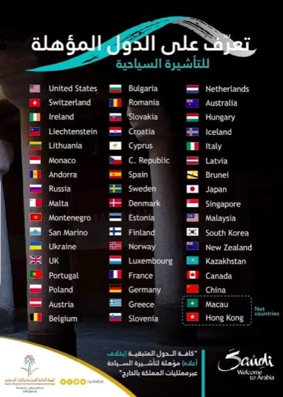 Brasil não integra lista de países aptos para o turismo na Arábia Saudita