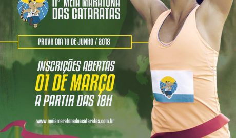 A Meia Maratona das Cataratas, uma das provas mais belas do Brasil e do mundo, será realizada no dia 10 de junho de 2018, com um trecho especial dentro do Parque Nacional do Iguaçu, Patrimônio Natural da Humanidade, que abriga as Cataratas do Iguaçu, uma das Maravilhas Mundiais da Natureza.