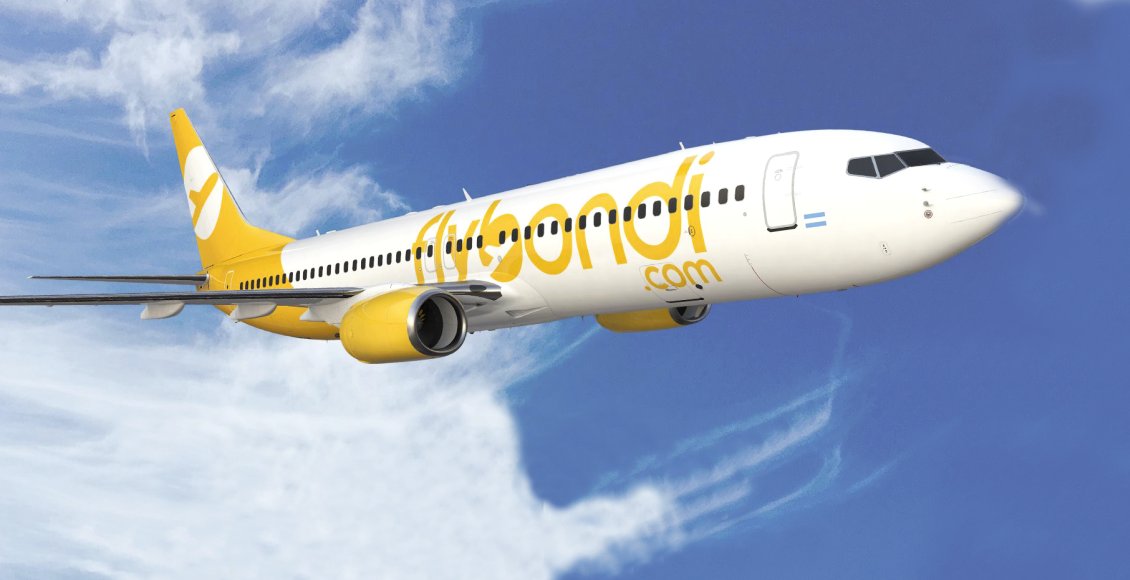 Flybondi anunciou sua quarta rota no mercado brasileiro. Dessa vez, a low-cost argentina vai operar o trecho Buenos Aires-Porto Alegre, com início marcado para 3 de março de 2020 - Divulgação
