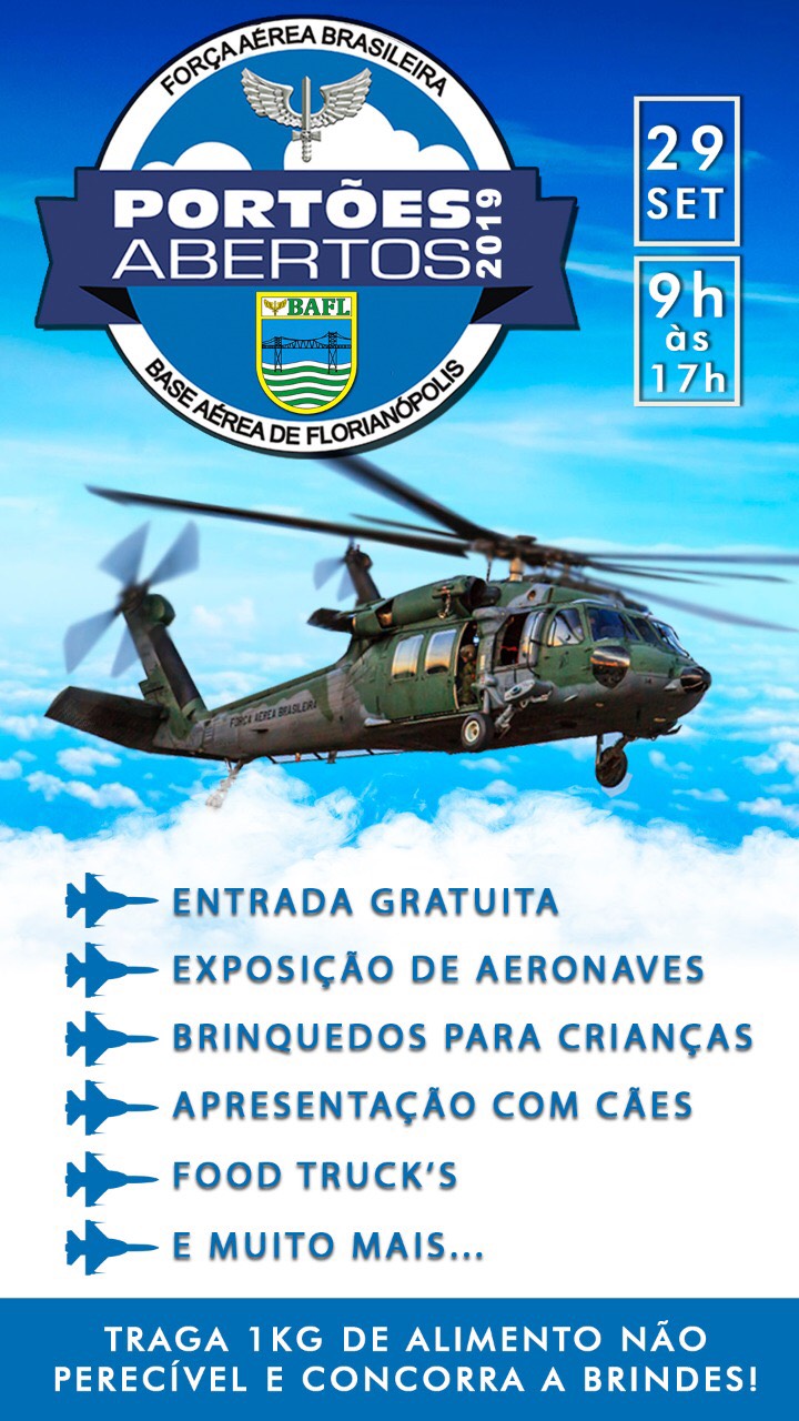Black Friday de Viagens é destaque da ABAV Expo 2019. Promoções incluem descontos de 5% a 50%-Portas Abertas na Base Aérea de Florianópolis