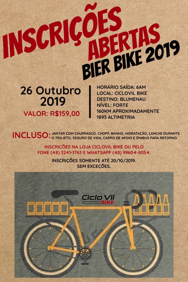 Ciclo Vil Bike presente nas festas de outubro. Inscreva-se