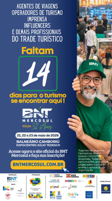 BNT Mercosul em BC vem para movimentar e fortalecer o turismo brasileiro